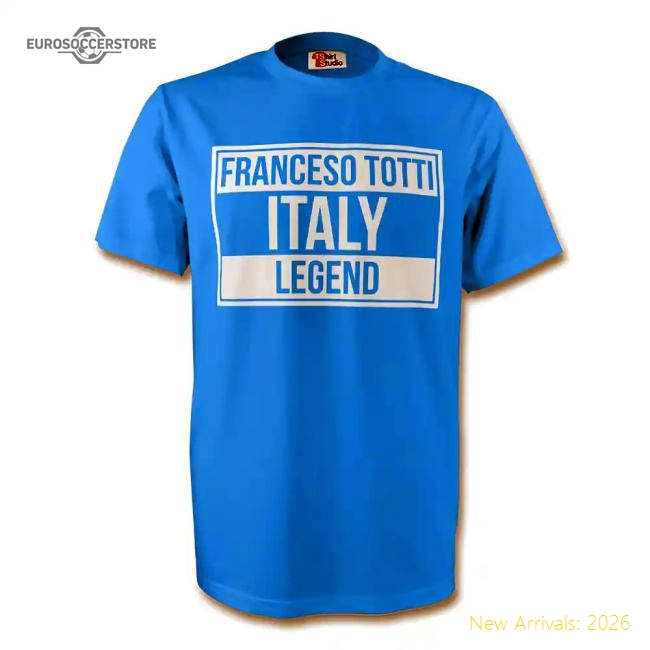 Francesco Totti Italy Legend Tee (sky Blue)-Football Jersey Hub