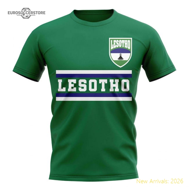 Lesotho Core Football Country T-Shirt (Green)-Football Jersey Hub