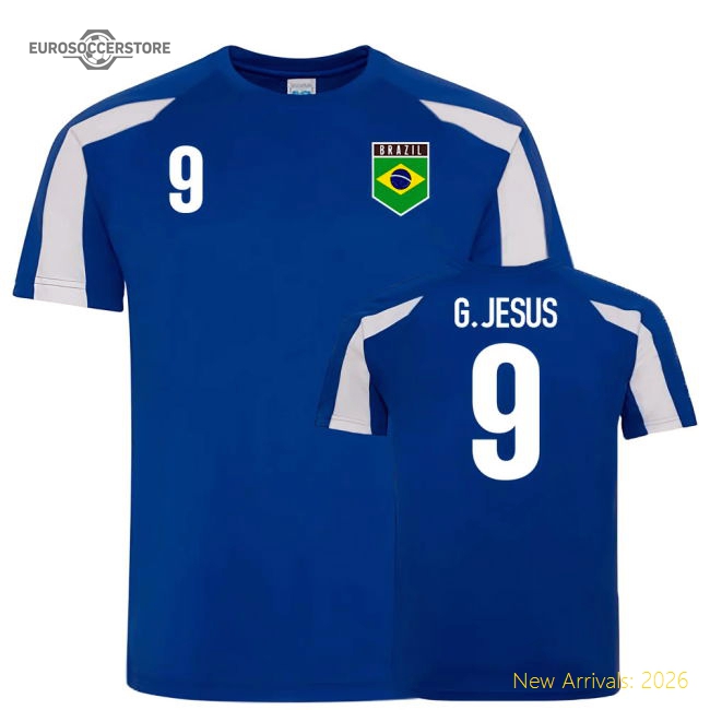 Brazil Sports Training Jersey (G. Jesus 9)-Football Jersey Hub