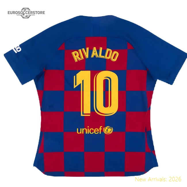 Barcelona 2019-20 Womens Home Shirt (Vaporkit) ((Excellent) S) (RIVALDO 10)-Football Jersey Hub