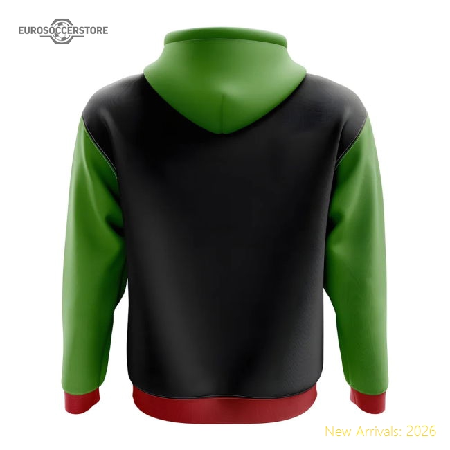 Malawi Concept Country Football Hoody (Black)-Football Jersey Hub