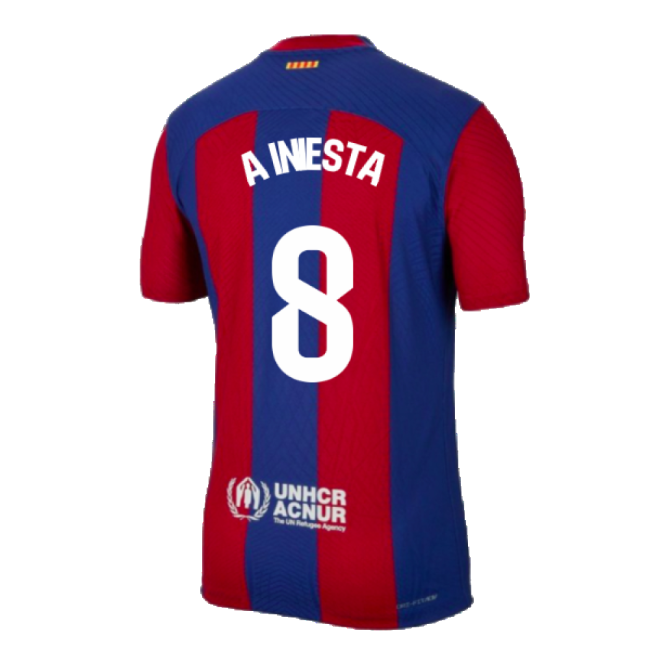 2023-2024 Barcelona Authentic Home Shirt (A Iniesta 8)-Football Jersey Hub
