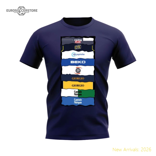 Millwall Sponsor History T-shirt (Navy)-Football Jersey Hub