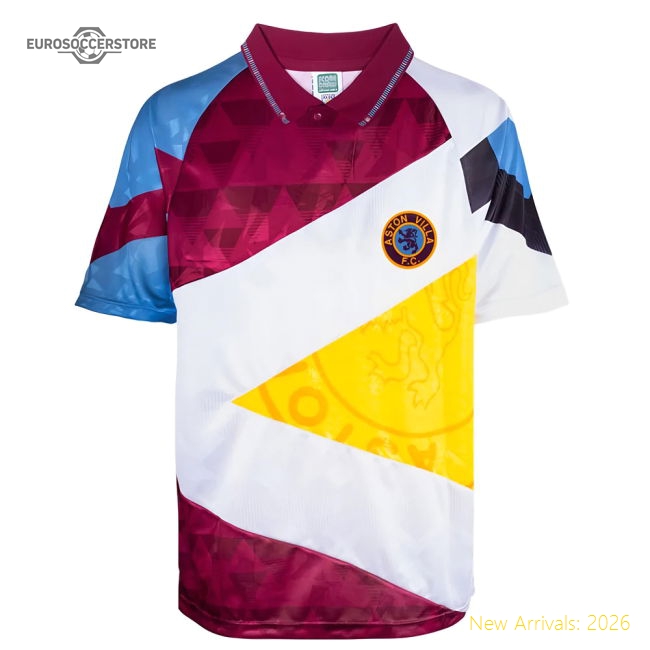 Aston Villa 1990 Mash Up Retro Football Shirt-Football Jersey Hub