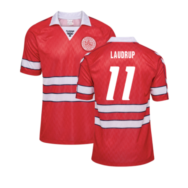 1988 Denmark Home Retro Shirt (Laudrup 11)-Football Jersey Hub