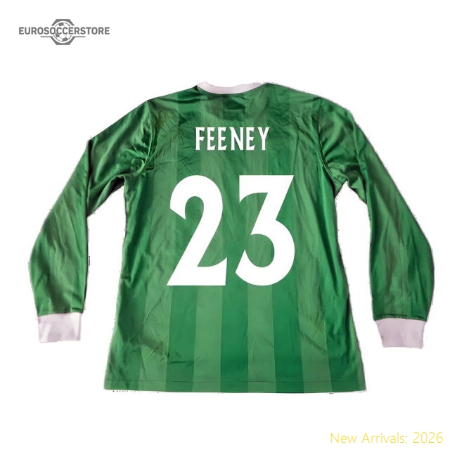 Northern Ireland 2010-12 Long Sleeve Home Shirt ((Good) XL) (Feeney 23)-Football Jersey Hub