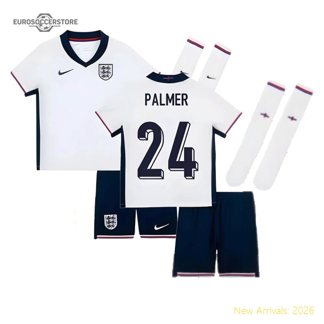 2024-2025 England Home Mini Kit (Palmer 24)-Football Jersey Hub