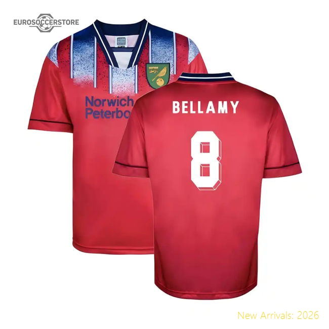 Norwich City 1996 Away Retro Shirt (Bellamy 8)-Football Jersey Hub