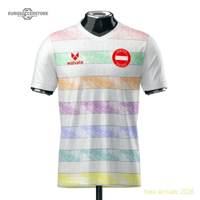 Austria Heritage Football Jersey White (Wolvate) Adult Short Sleeve-Football Jersey Hub