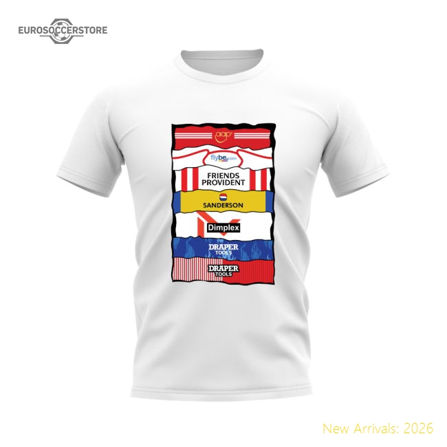 Southampton Sponsor History T-shirt (White)-Football Jersey Hub