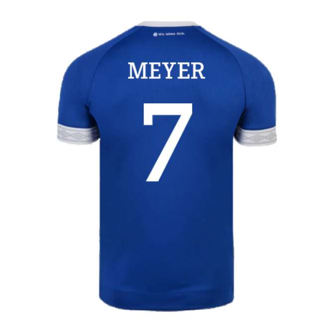 Schalke 2018-19 Home Shirt ((Mint) XXL) (Meyer 7)-Football Jersey Hub