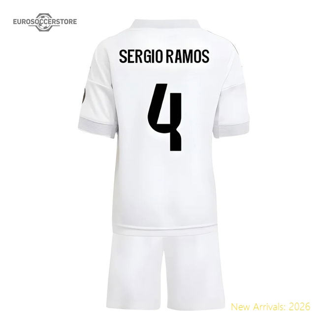 2025-2026 Real Madrid Home Mini Kit (Sergio Ramos 4)-Football Jersey Hub