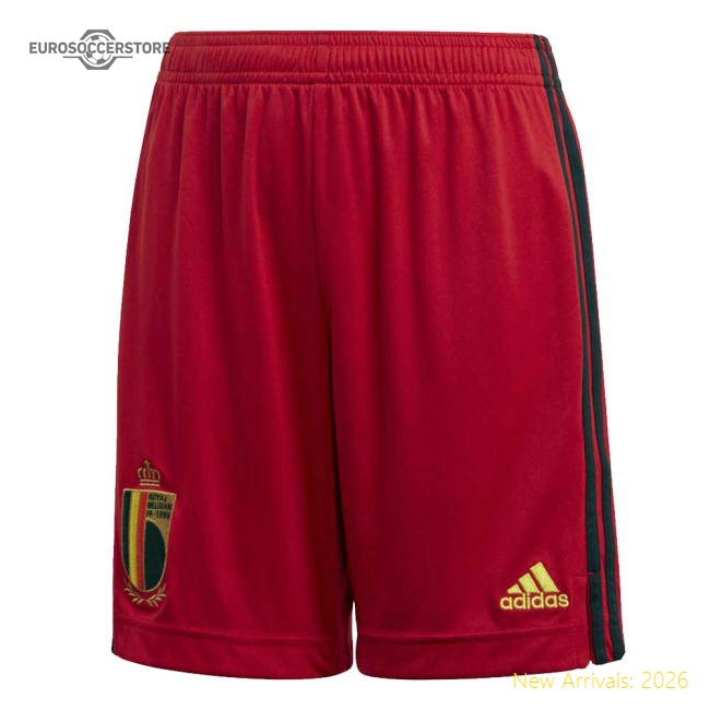 2020-2021 Belgium Home Shorts (Red) - Kids-Football Jersey Hub