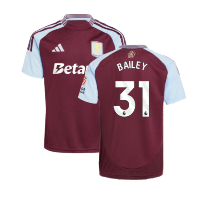 2024-2025 Aston Villa Home Shirt (Bailey 31)-Football Jersey Hub