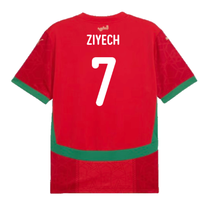 2024-2025 Morocco Home Shirt (Ziyech 7)-Football Jersey Hub