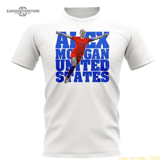 Alex Morgan United States Player T-Shirt (White)-Football Jersey Hub