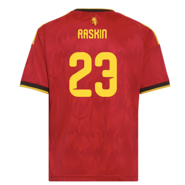 2026-2027 Belgium Home Shirt (Kids) (Raskin 23)-Football Jersey Hub