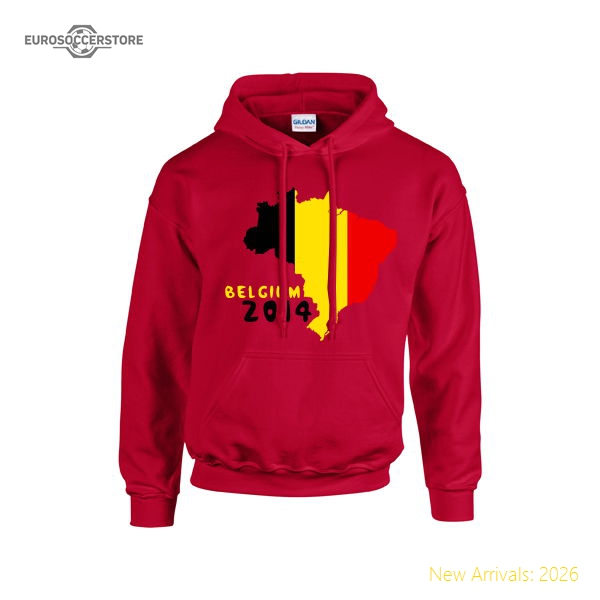 Belgium 2014 Country Flag Hoody (red)-Football Jersey Hub
