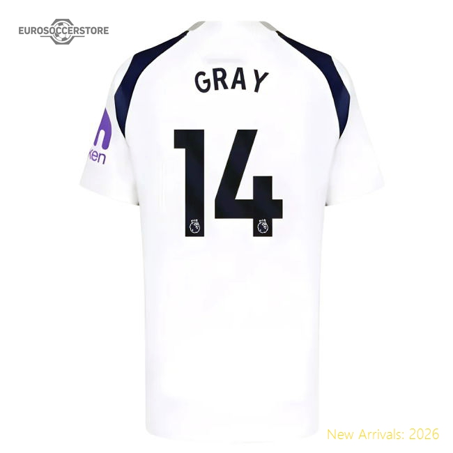 2025-2026 Tottenham Hotspur Home Shirt (Kids) (Gray 14)-Football Jersey Hub