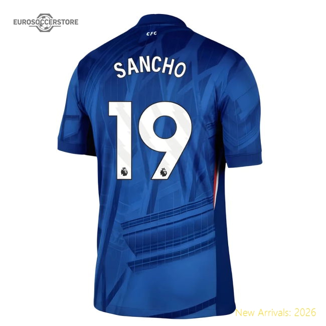 2025-2026 Chelsea Home Shirt (Sancho 19)-Football Jersey Hub