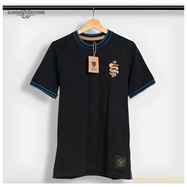 Inter Il Serpente Black Away Retro Football Shirt-Football Jersey Hub