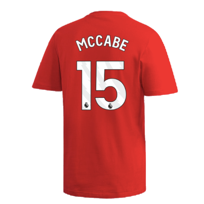 2024-2025 Arsenal DNA Graphic Tee (Red) (McCabe 15)-Football Jersey Hub