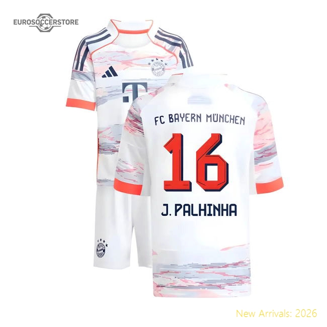 2025-2026 Bayern Munich Away Mini Kit (J. Palhinha 16)-Football Jersey Hub