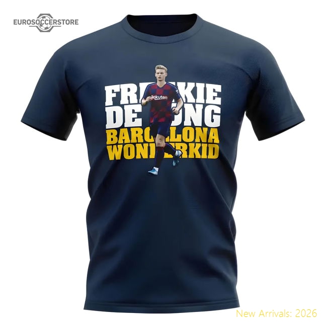 Frenkie de Jong Barcelona Player T-Shirt (Navy)-Football Jersey Hub