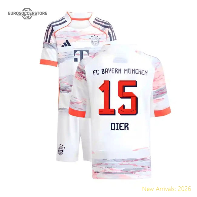 2025-2026 Bayern Munich Away Mini Kit (Dier 15)-Football Jersey Hub