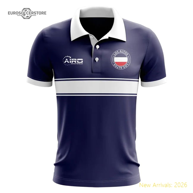 Los Altos Concept Stripe Polo Shirt (Navy)-Football Jersey Hub