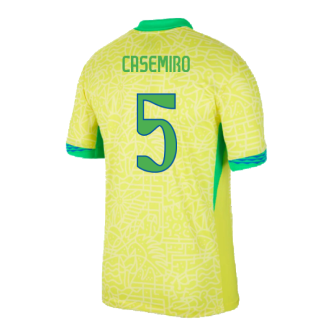 2024-2025 Brazil Home Shirt (Casemiro 5)-Football Jersey Hub