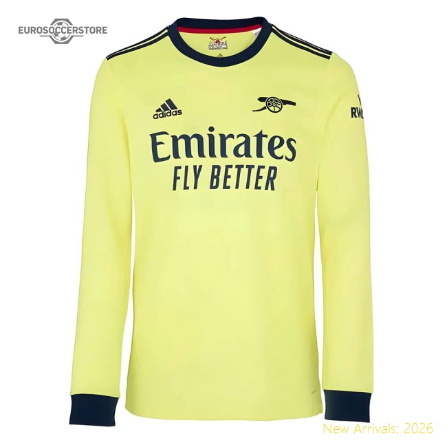 Arsenal 2021-2022 Long Sleeve Away Shirt-Football Jersey Hub