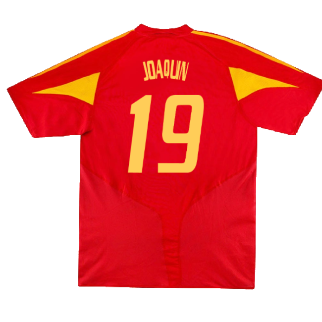 Spain 2004-06 Home Shirt ((Very Good) XL) (Joaquin 19)-Football Jersey Hub