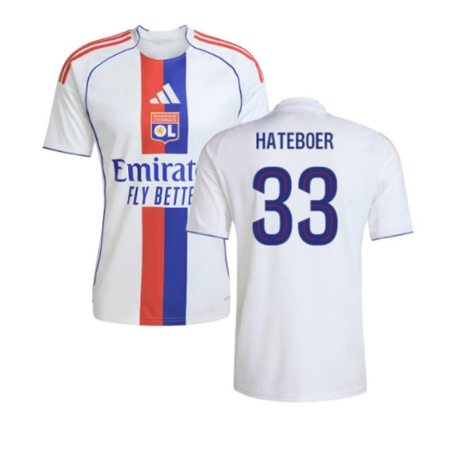 2025-2026 Olympique Lyon Home Shirt (Hateboer 33)-Football Jersey Hub