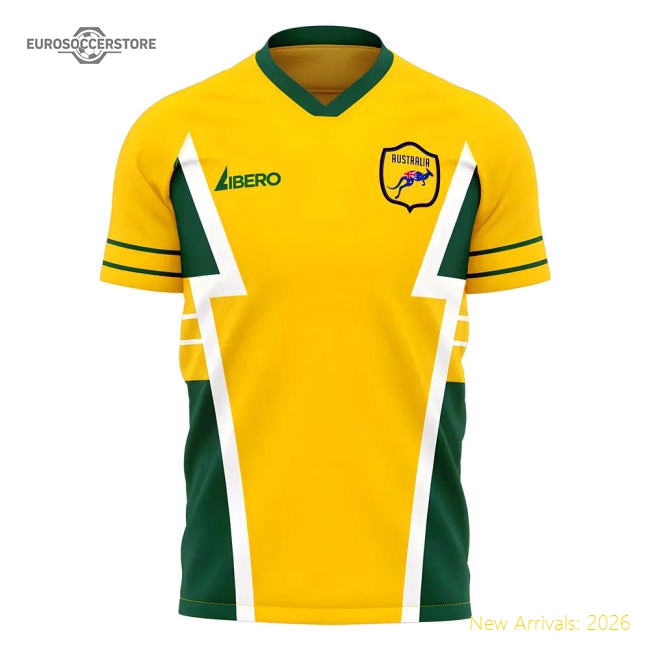 Australia 1990s Style Concept Football Kit (Libero)-Football Jersey Hub