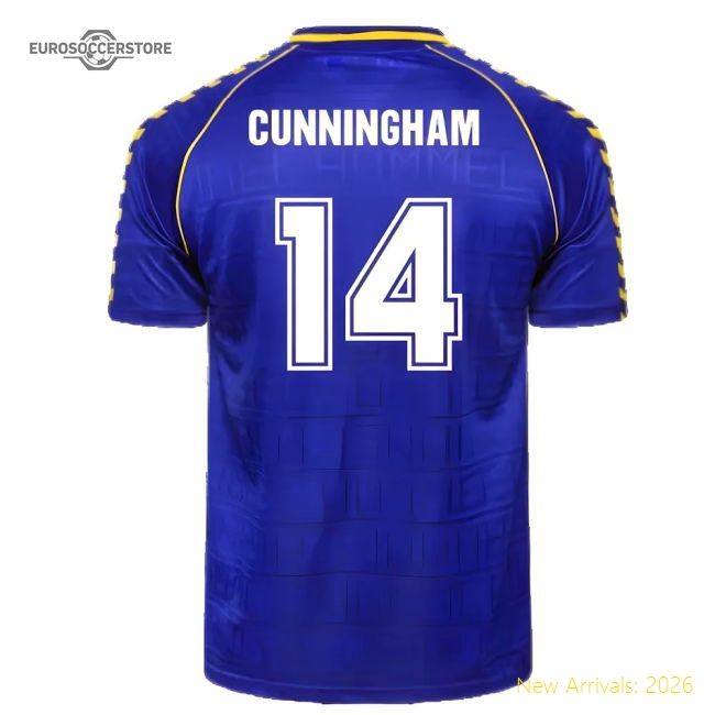 Wimbledon 1988-1989 Home Shirt Cunningham 14 Fan Apparel Essential Blue-Football Jersey Hub