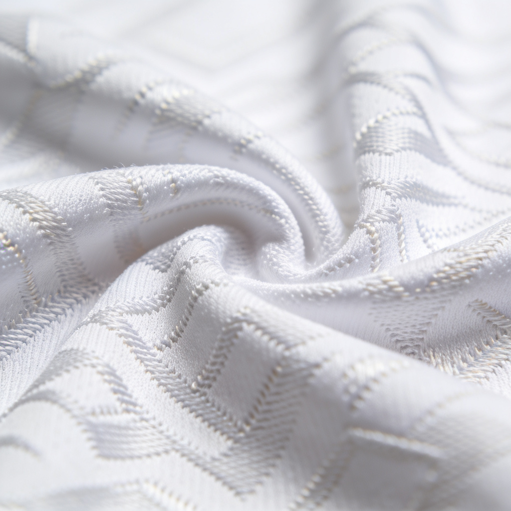 Macro view of the jacquard fabric