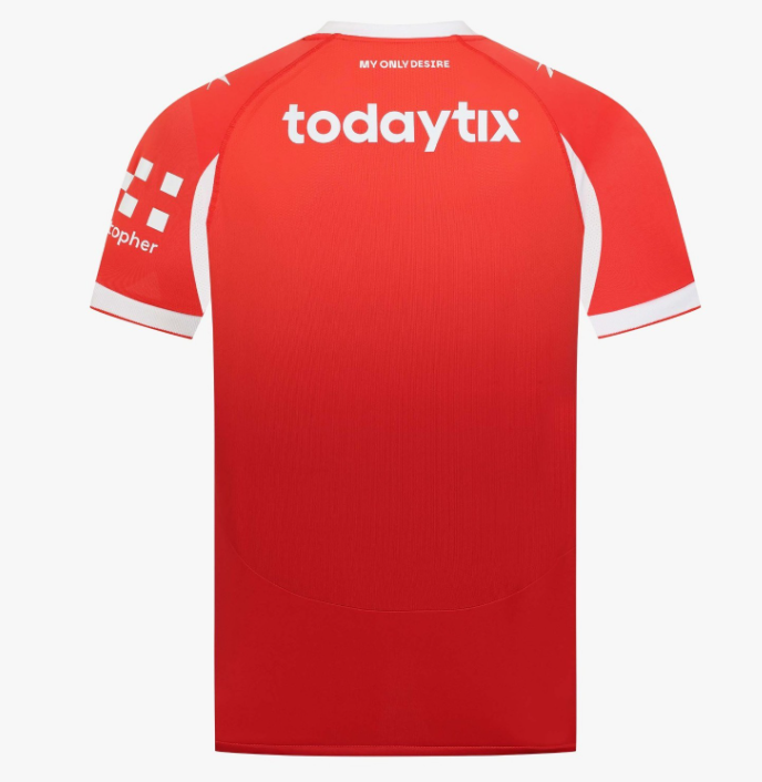 Charlton Athletic 26-27 Home — The Valley stand-angle stripes-UniFootball Store