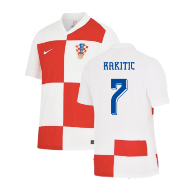 2024-2025 Croatia Home Shirt (Rakitic 7)-Football Jersey Hub