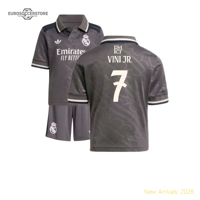 2024-2025 Real Madrid Third Mini Kit (Vini Jr. 7)-Football Jersey Hub