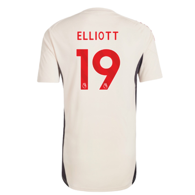 2025-2026 Liverpool Training Jersey (White) (Elliott 19)-Football Jersey Hub