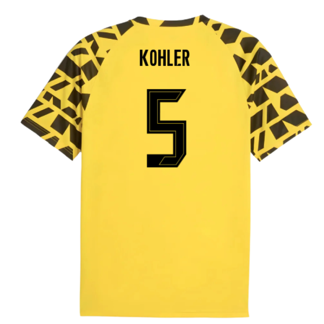 2025-2026 Borussia Dortmund Warm Up Jersey (Yellow) (Kohler 5)-Football Jersey Hub