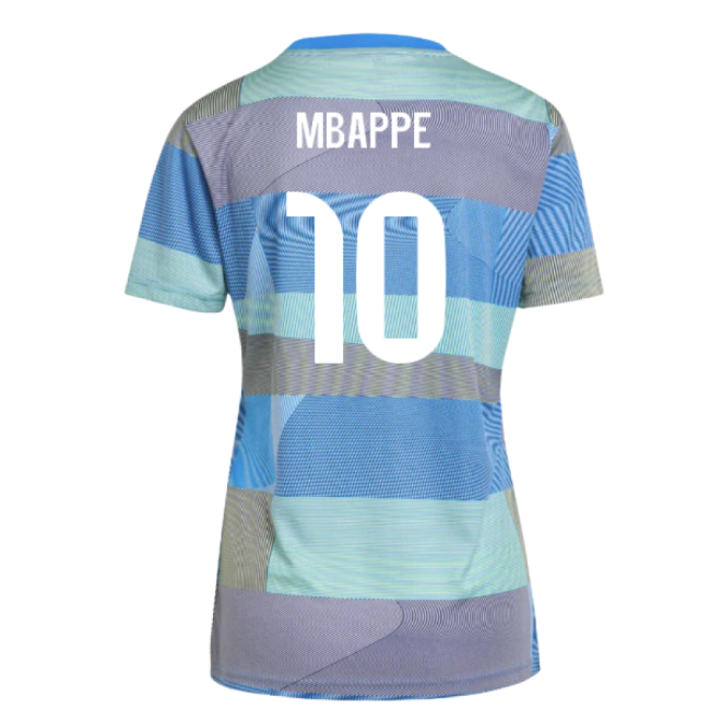 2025-2026 Real Madrid Pre-Match Shirt (Bluebird) - Womens (Mbappe 10)-Football Jersey Hub
