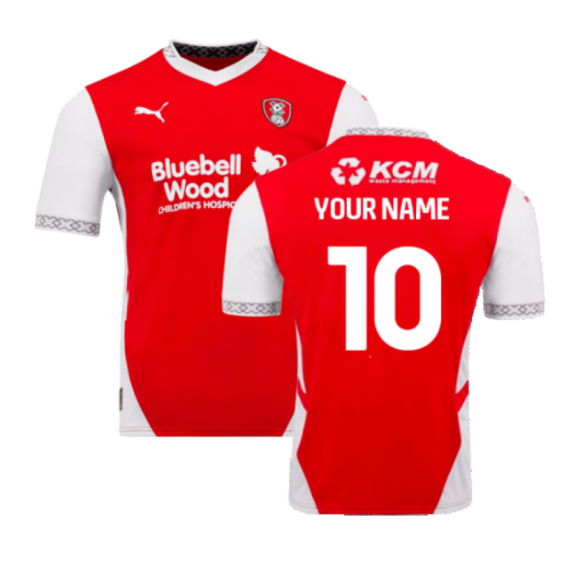 2024-2025 Rotherham United Home Shirt (Your Name)-Football Jersey Hub