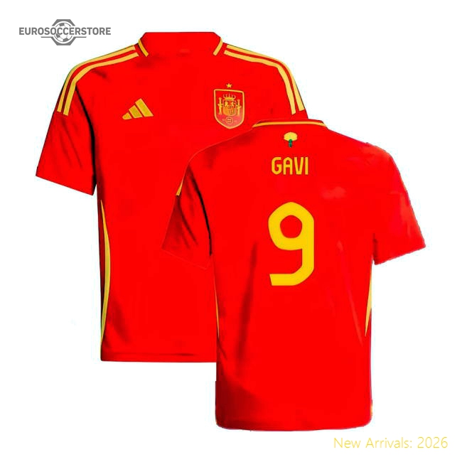 2024-2025 Spain Home Shirt (Kids) (Gavi 9)-Football Jersey Hub