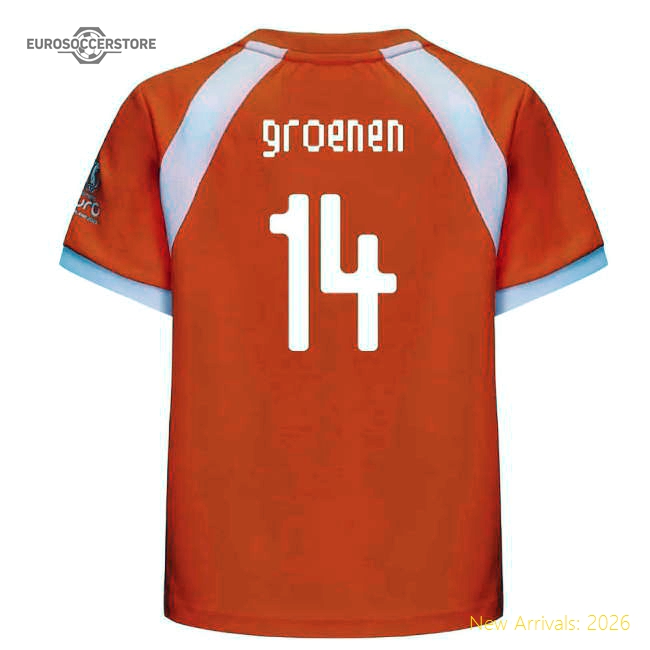 2025 Netherlands WEC Poly T-shirt (Orange) - Kids (Groenen 14)-Football Jersey Hub