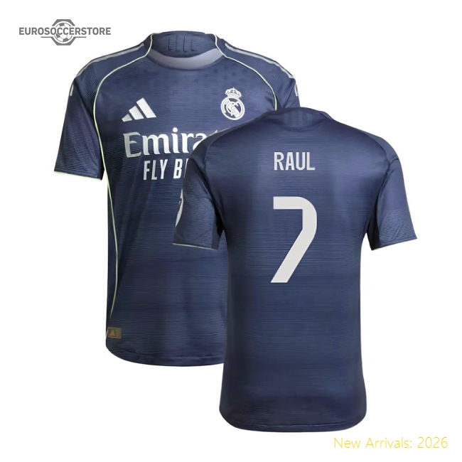 2025-2026 Real Madrid Authentic Away Shirt (Raul 7)-Football Jersey Hub