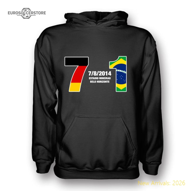 Germany 7 Brazil 1 Hoody (black) - Kids-Football Jersey Hub