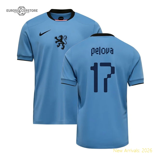 2025-2026 Netherlands Womens Team Away Shirt (Kids) (Pelova 17)-Football Jersey Hub