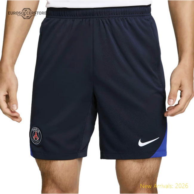 2025-2026 PSG Strike Training Shorts (Navy)-Football Jersey Hub
